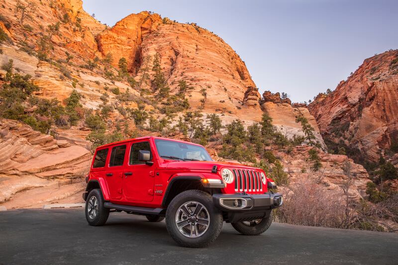 The 2022 Jeep Wrangler Sahara replaces the previous hydraulic unit with electrically assisted steering. All photos: Jeep