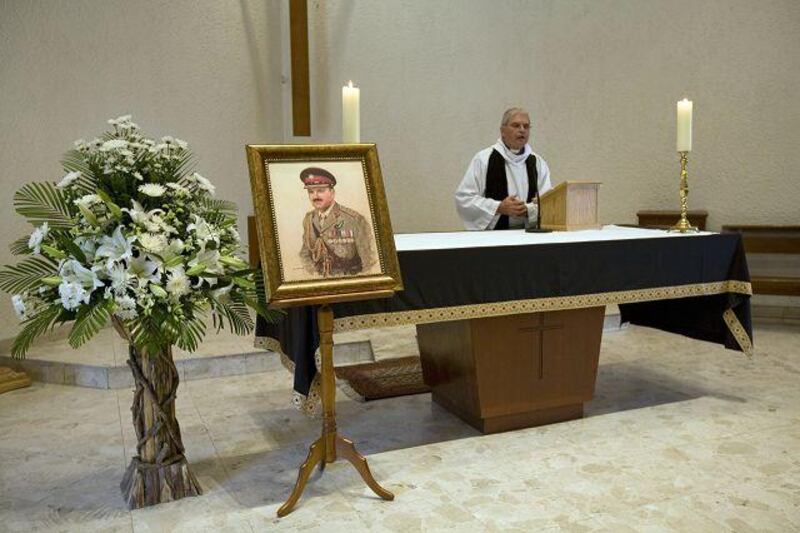 Family and friends paid glowing tributes to Col Edward 'Tug' Wilson at his memorial service at St Andrew's Church in Abu Dhabi yesterday.
