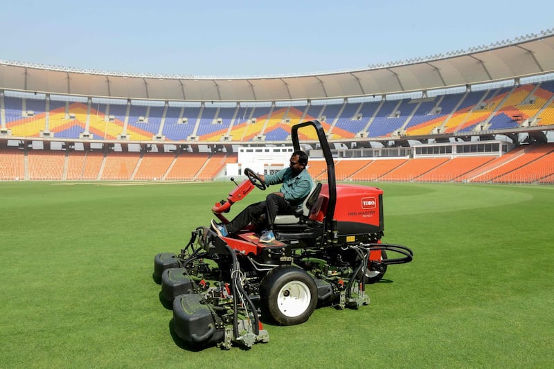 The Narendra Modi Stadium has as many as 11 pitches on the main playing area. AFP