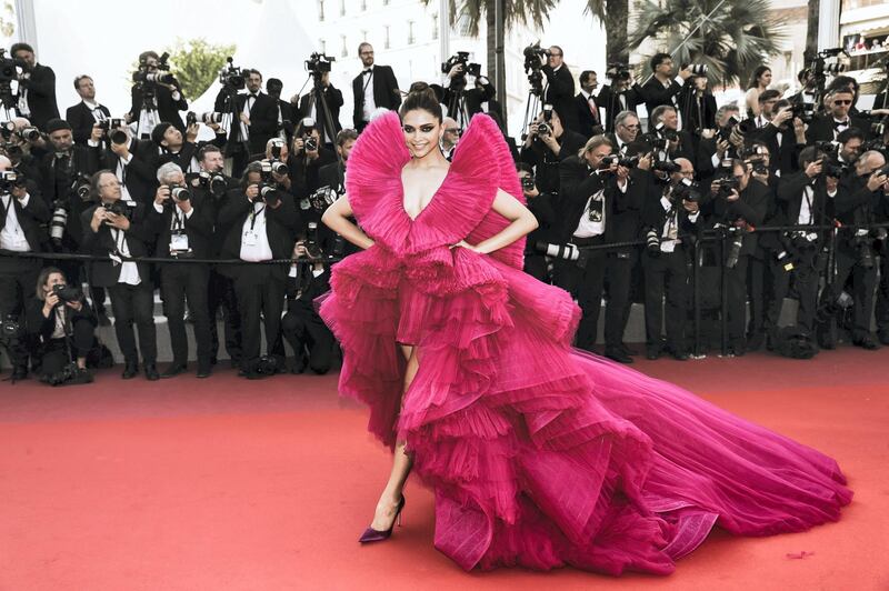 CANNES, FRANCE - MAY 11:  (EDITORS NOTE: Image has been digitally retouched) Actress Deepika Padukone attends the screening of "Ash Is The Purest White (Jiang Hu Er Nv)" during the 71st annual Cannes Film Festival at Palais des Festivals on May 11, 2018 in Cannes, France.  (Photo by Vittorio Zunino Celotto/Getty Images for Kering)