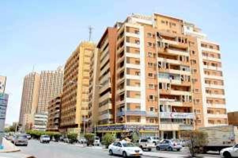 Apartment towers in Riyadh, Saudi Arabia, Sunday, June 28, 2009. Ahmed Yosri for The National? *** Local Caption ***  _SRI9767.jpg