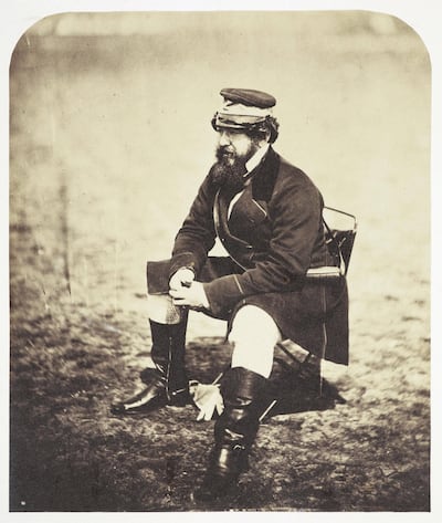 Roger Fenton, William Howard Russell, 1855
<br/>
<br/>Images for use in connection with the exhibition, Shadows of War: Roger Fenton's Photographs of the Crimea, 1855, The Queen's Gallery, Palace of Holyroodhouse, 4 August - 26 November 2017. 
<br/>
<br/>Royal Collection Trust / (C) Her Majesty Queen Elizabeth II 2017.