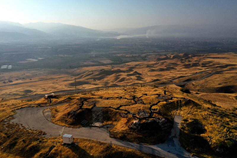 An abandoned Israeli army post in the Jordan Valley in the occupied West Bank. AFP