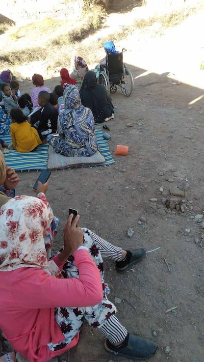 Families are living outside damaged homes in Morocco. Photo: Khadija Al Boughaz