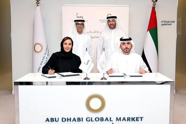 Abu Dhabi Global Market signed an agreement with the Authority of Social Contribution - Ma’an to promote sustainable finance in the UAE. Courtesy ADGM