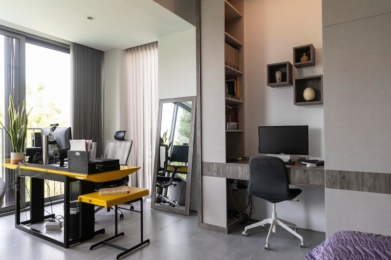 The villa includes some space for working from home. Antonie Robertson / The National 