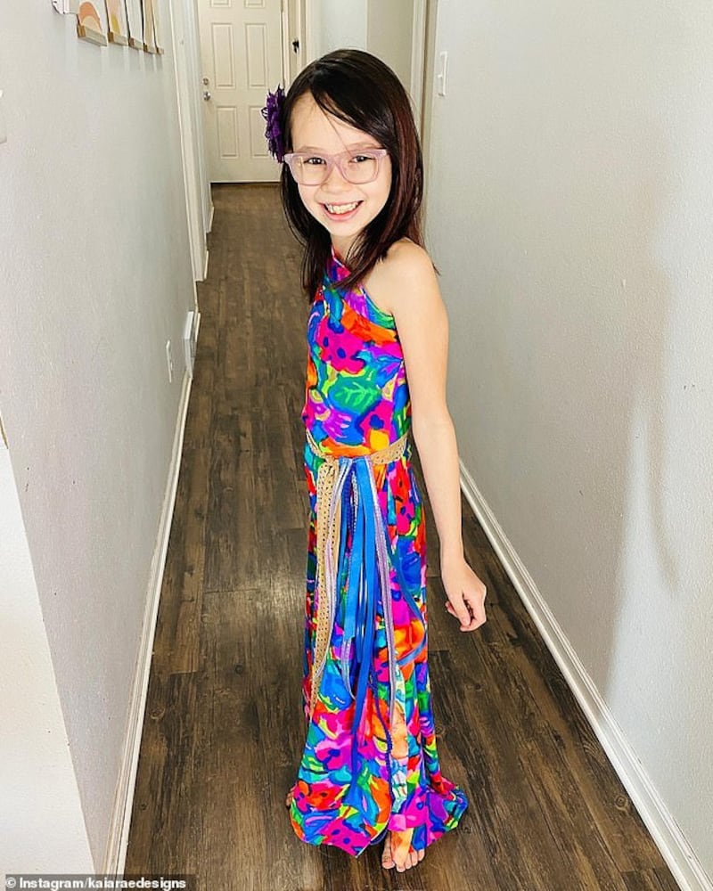 Kaia's mother shares her creations on TikTok to her more than 600,000 followers.