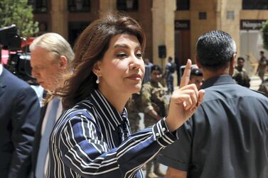 Lebanese MP Paula Yacoubian arriving at parliament in the capital Beirut ahead of a session to elect a new speaker last May. Anwar Amri / AFP