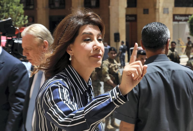 Newly elected Lebanese MP Paula Yacoubian, arrives at Lebanon's parliament in the capital Beirut ahead of a session to elect a new speaker, on May 23, 2018. - Lebanon's parliament on Wednesday selected Nabih Berri for a sixth consecutive term as its speaker in their inaugural session, making him one of the longest-serving speakers in the world. (Photo by ANWAR AMRO / AFP)