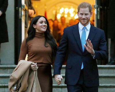 FILE - In this Tuesday, Jan. 7, 2020 file photo, Britain's Prince Harry and Meghan, Duchess of Sussex leave after visiting Canada House in London. The Duke and Duchess of Sussex say they will no longer cooperate with several British tabloid newspapers because of what they call â€œdistorted, false or invasiveâ€ stories. Meghan and Harry have written to the editors of The Sun, the Daily Mail, the Daily Express and the Daily Mirror saying they wonâ€™t â€œoffer themselves up as currency for an economy of click bait and distortion.â€ They say stories based on â€œsalacious gossipâ€ have upended the lives of acquaintances and strangers alike. (AP Photo/Frank Augstein, File)