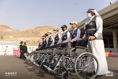 Wheelchairs at Grand Mosque during the Hajj season. Photo: GPH
