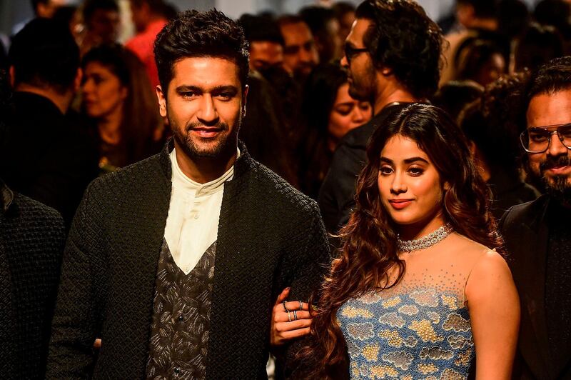 The actress walked the ramp with Bollywood star Vicky Kaushal. APF