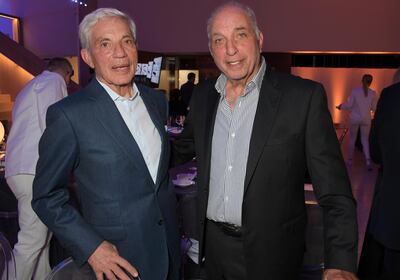 LONDON, ENGLAND  - MAY 09:  Simon Reuben and David Reuben attend a private view of "Stanley Kubrick: The Exhibition" at The Design Museum on May 9, 2019 in London, England.  (Photo by David M. Benett/Dave Benett/Getty Images)