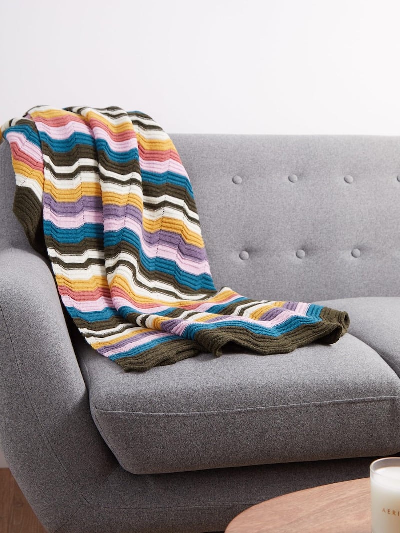 Striped knitted blanket by Missoni, at MatchesFashion.com. Courtesy MatchesFashion.com.
