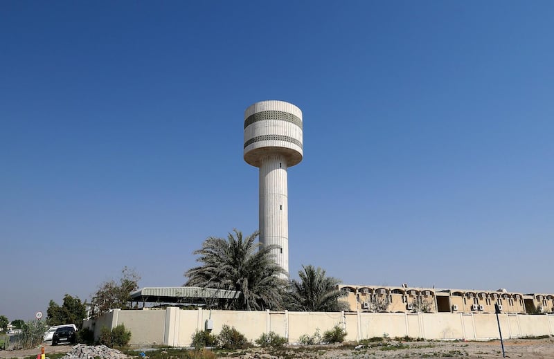 View of the old water tank in Umm Al Quwain on June 14,2021. Pawan Singh / The National. 