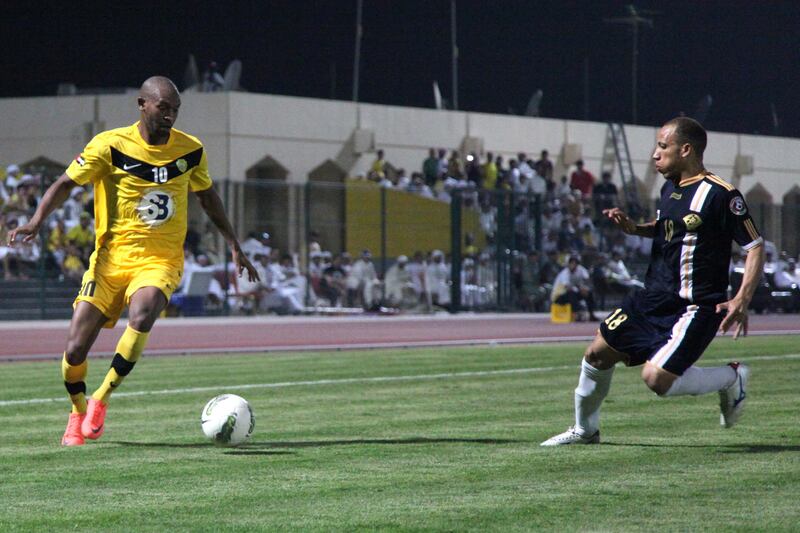 provided photo of  football player  Shikabala (in yellow)
during the alwasl vs alshabab match on August 15, 2012
Images courtesy of Al Wasl Football Club