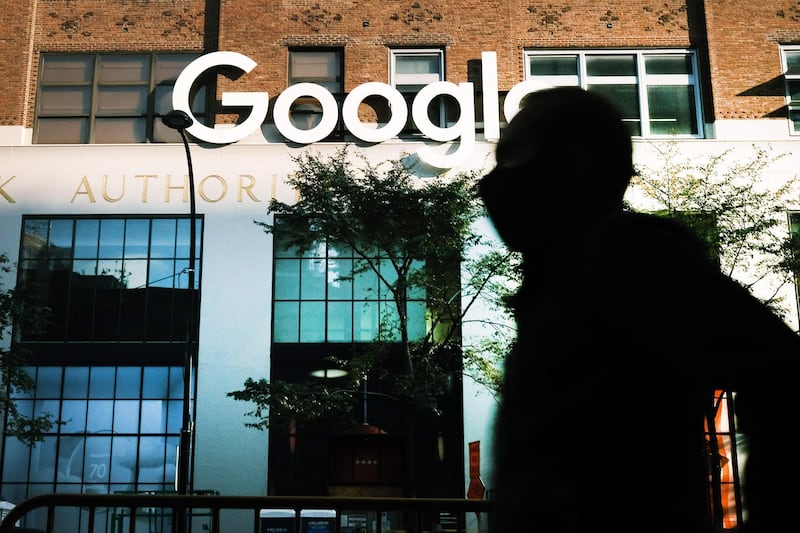(FILES) In this file photo Google's offices stand in downtown Manhattan on October 20, 2020 in New York City.  Employees at Google and other units of parent firm Alphabet announced the creation January 4, 2021 of a union, aiming for a bigger role in company decisions in a move which steps up the activism brewing in Silicon Valley giants. The Alphabet Workers Union, affiliated with the Communications Workers of America, aims to represent well-compensated tech workers as well as temporary workers and contractors, according to a statement.
 / AFP / GETTY IMAGES NORTH AMERICA / SPENCER PLATT
