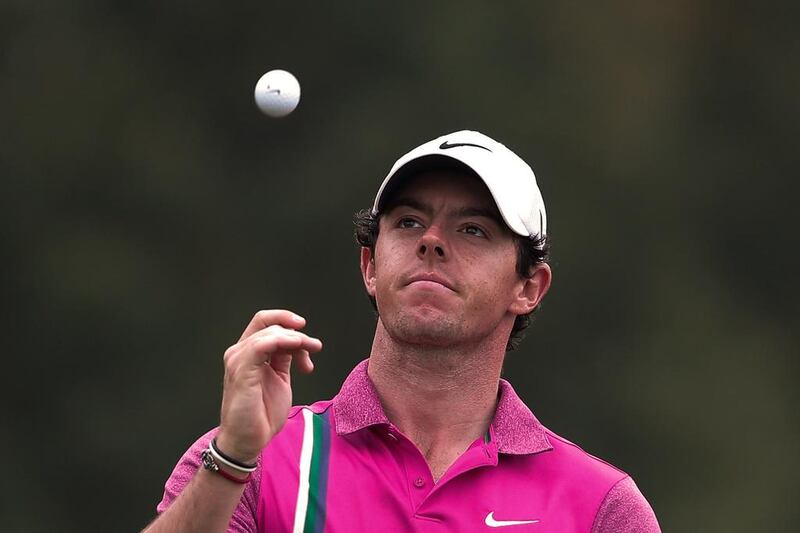 Rory McIroy of Northern Ireland plays with a ball during the final round of the WGC - HSBC Champions at the Sheshan International Golf Club last week in Shanghai, China. He is in Dubai this weekend. Lintao Zhang / Getty Images