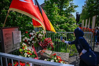 Commemorations were held on Monday for the five victims of the arson attack in Solingen. Getty 
