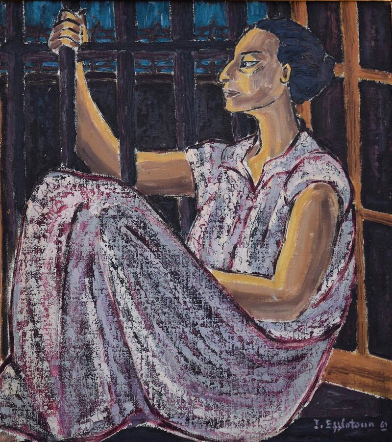Inji Efflatoun 'Dreams of the Detainee', 1961. Barjeel Art Foundation