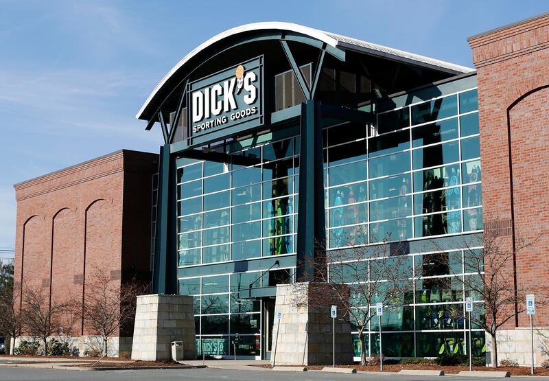 epa06570396 Dick's Sporting Goods in Danvers, Massachusetts, USA, 28 February 2018. The company announced on 28 February 2018, two weeks after the shooting that killed 17 people at Marjory Stoneman Douglas High School in Parkland, Florida, that they would no longer sell assault rifles and will raise the minimum age requirement to 21 for all gun purchases.  EPA/CJ GUNTHER