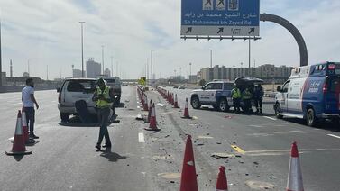 The scene of an accident in 2022. Photo: Dubai Police