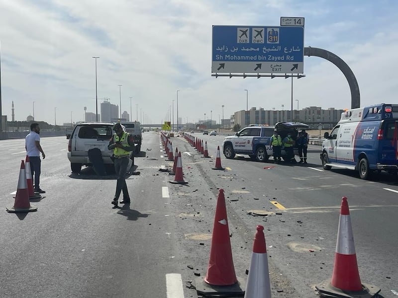 Two people were killed in a road accidents on the first day of Eid Al Adha in Dubai. Photo: Dubai Police