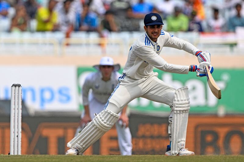 Shubman Gill scored an unbeaten fifty to help guide India to a five-wicket win over England in the fourth Test in Ranchi on Monday, February 26, 2024. AFP