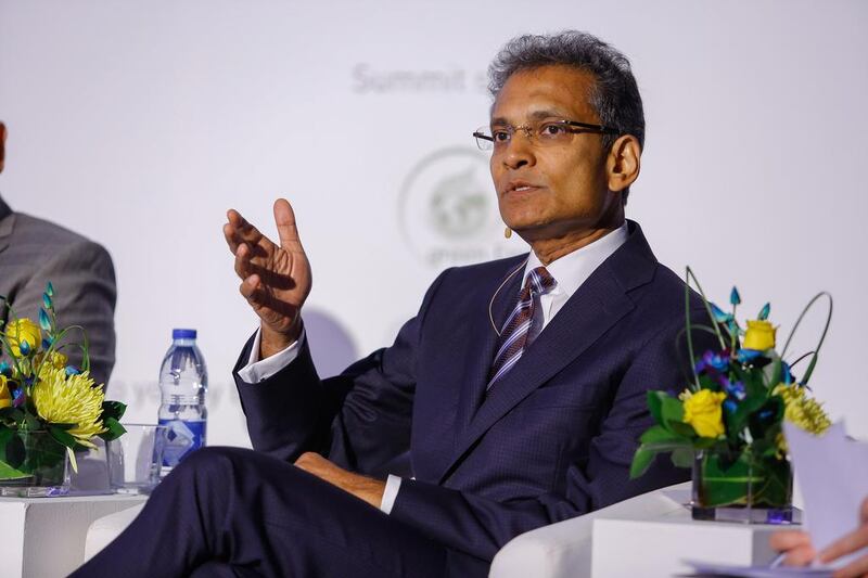 PIF's increased stake in Acwa Power has not impacted capex plans for this year, according to its chief executive, Paddy Padmanathan. Victor Besa/ The National