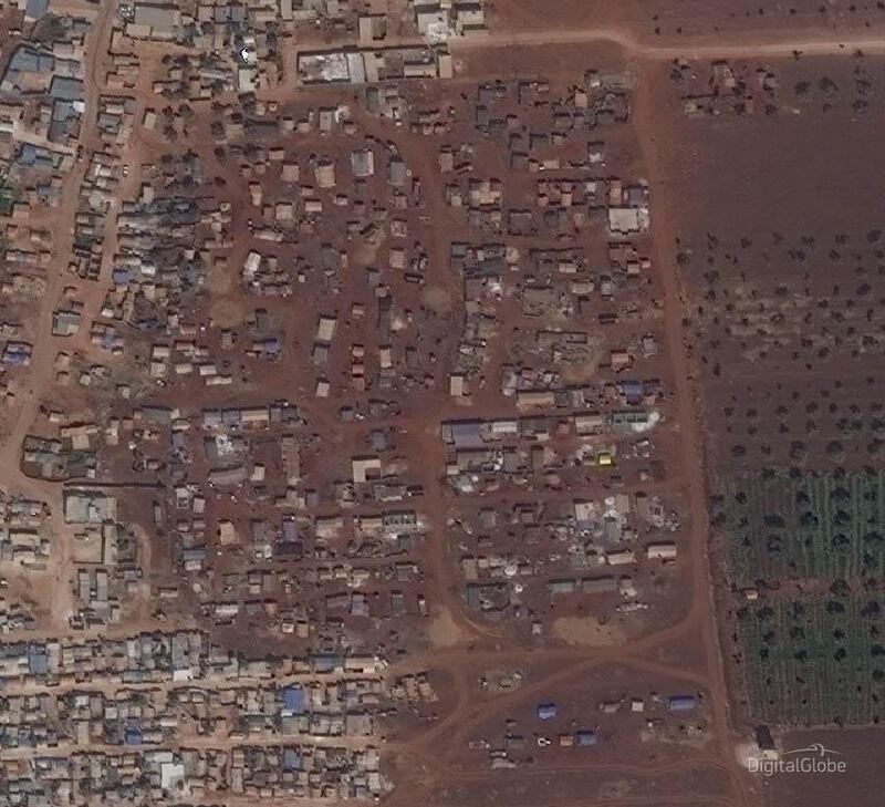 Idlib Displacement Camp A. This image was taken on 26/09/2018. Courtesy Digital Globe