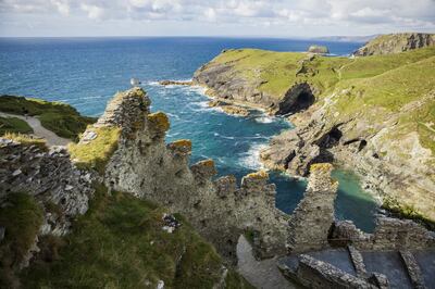 Tintagel Castle, a Cornish site linked to the legend of King Arthur, is among English Heritage's most at-risk properties. PA 
