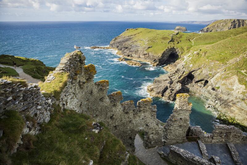 Tintagel Castle in Cornwall. PA