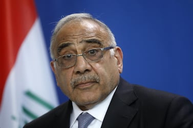 Former Iraqi prime minister Adel Abdul Mahdi. Getty