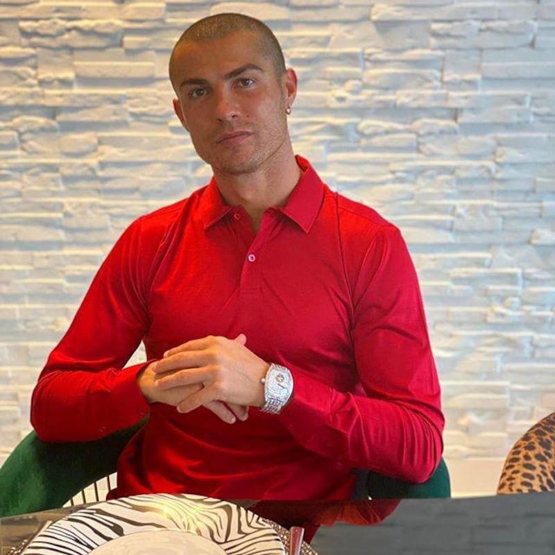 Cristiano Ronaldo with his new haircut. Courtesy Cristiano Ronaldo Instagram / @cristiano