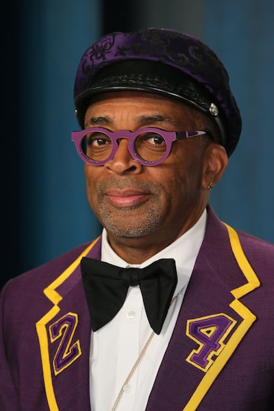 US director Spike Lee attends the 2020 Vanity Fair Oscar Party following the 92nd Oscars at The Wallis Annenberg Center for the Performing Arts in Beverly Hills on February 9, 2020.  / AFP / Jean-Baptiste Lacroix
