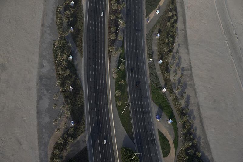 The highway on the Saadiyat Island. Silvia Razgova / The National