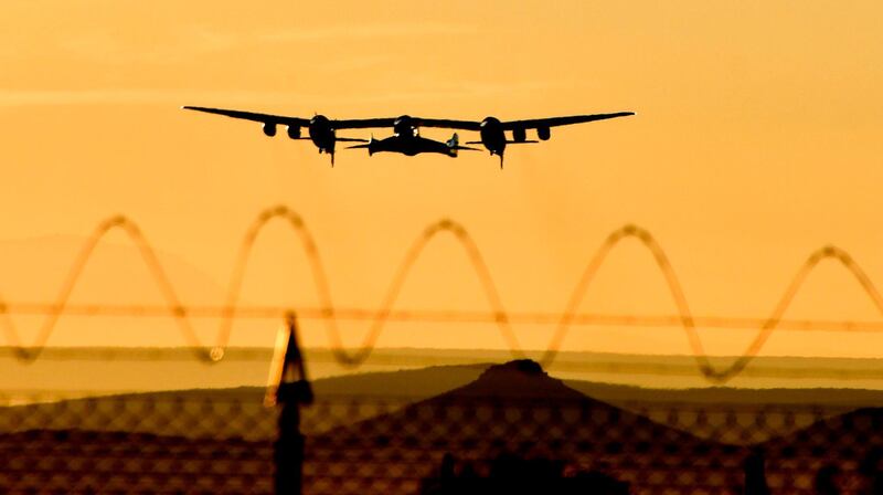 Virgin Galactic's SpaceshipTwo takes off for a suborbital test flight on Thursday. AFP