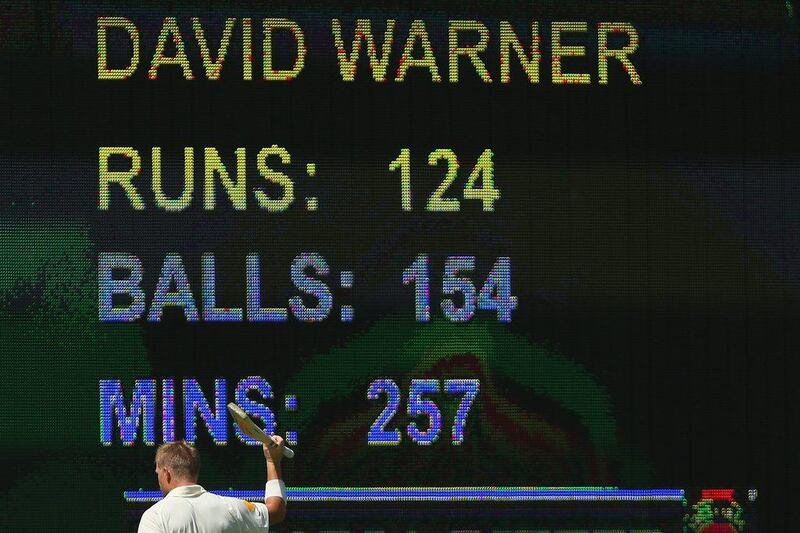 David Warner top-scored for Australia in their second innings. Chris Hyde / Getty Images