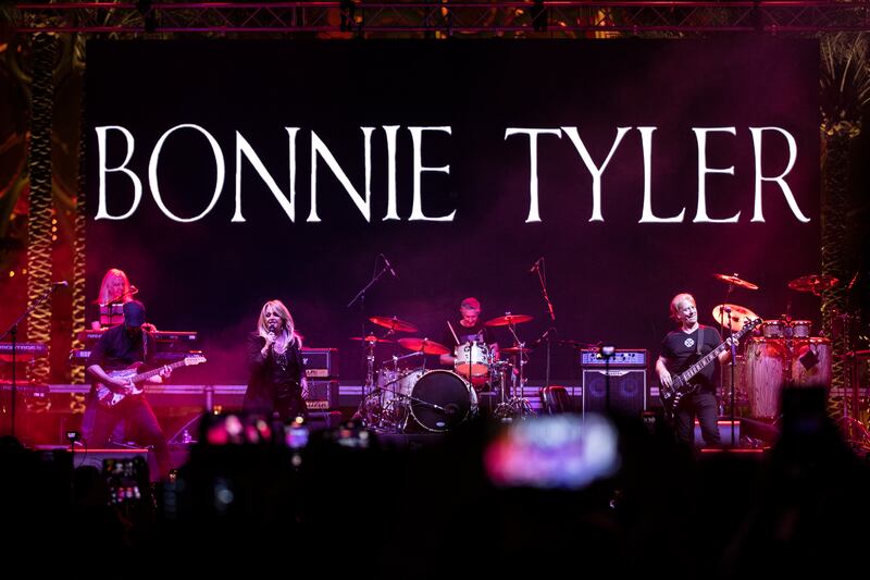 Welsh singer Bonnie Tyler during the event.