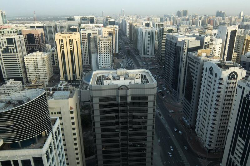 ABU DHABI, UNITED ARAB EMIRATES - - -  10 April 2017 --- View of Abu Dhabi skyline. Photo taken on Monday, April 10, 2017.   (  DELORES JOHNSON / The National  )  
ID: 
Reporter:  None
Section: AL *** Local Caption ***  DJ-100417-BZ-AD Skyline-005.jpg