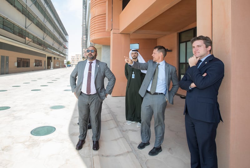 Senator Kevin Thomas, a Dubai born Indian-American takes in the sustainable and urban designs in Abu Dhabi's Masdar City during a visit to the UAE.  All photos by Ruel Pableo for The National