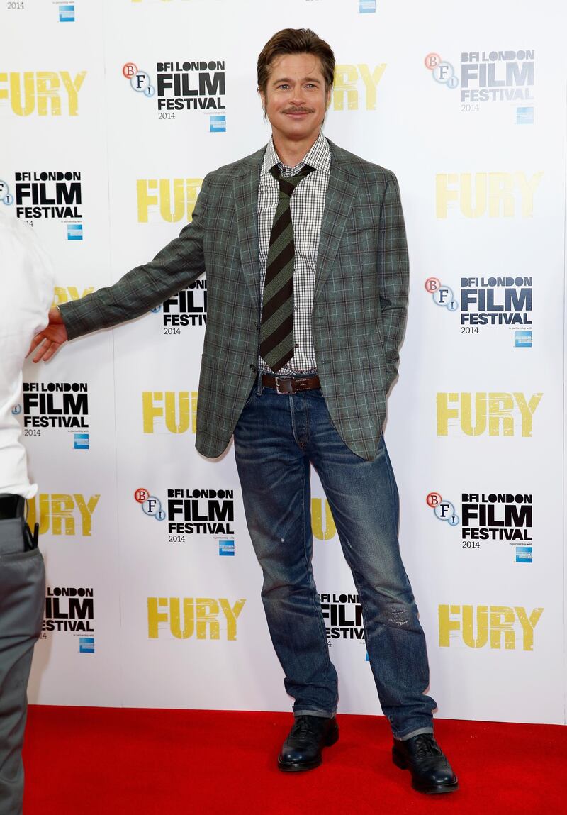 LONDON, ENGLAND - OCTOBER 19:  Actor Brad Pitt attends the photocall for "Fury" during the 58th BFI London Film Festival at The Corinthia Hotel on October 19, 2014 in London, England.  (Photo by Tim P. Whitby/Getty Images for BFI)