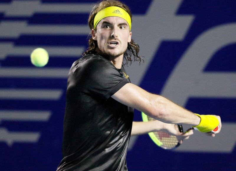 Greece's Stefanos Tsitsipas in action. Reuters
