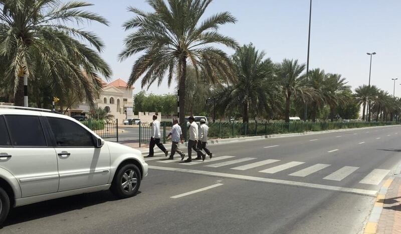 Abu Dhabi Police issued 50,695 fines to pedestrians for illegally crossing roads in 2017. Courtesy Abu Dhabi Police