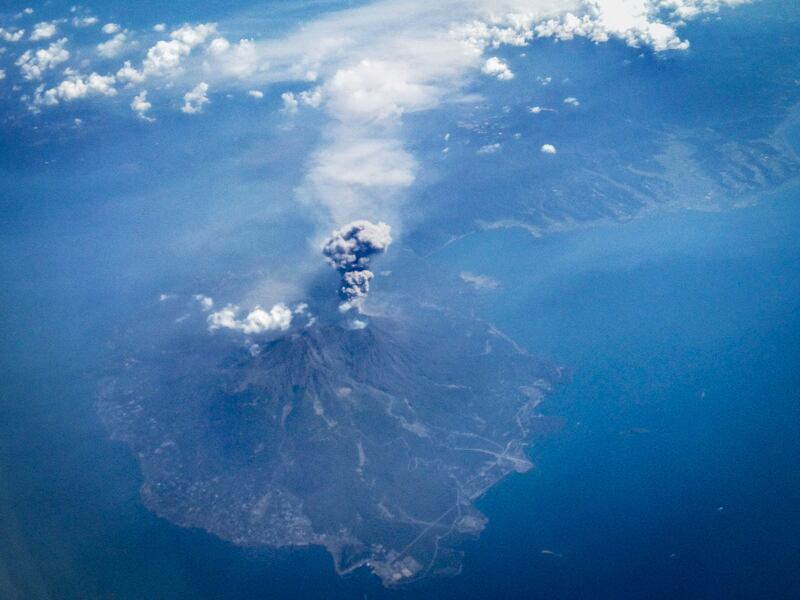 Mount Sakurajima erupted in 2014 and is the most active volcano in Japan. Getty