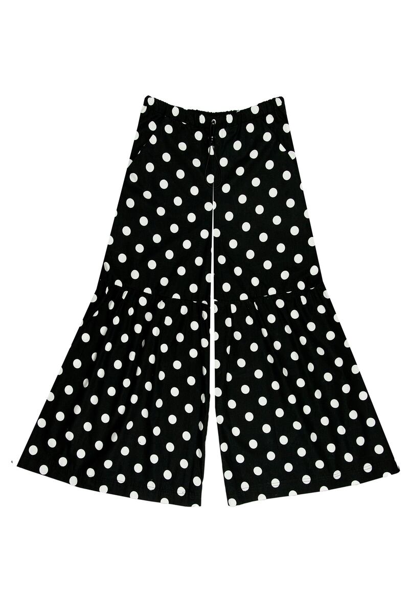 <p>These wide polka dot pants by HOS are a very affordable Dh255