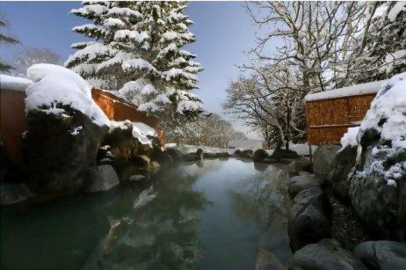 A natural 'onsen', or hot spring, at the Green Leaf Niseko Village in Hokkaido, Japan. Aaron Jamieson / YTL Hotels