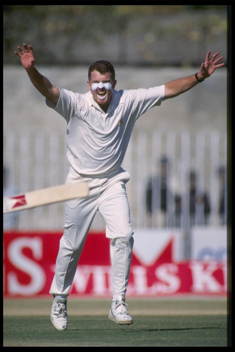 5 Oct 1994:  Craig McDermott of Australia appeals for a wicket during the 2nd test between Pakistan and Australia at Rawalpindi. Mandatory Credit: Shaun Botterill/Allsport UK