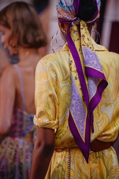 Backstage at the Etro spring/summer 2021 show. Courtesy Etro