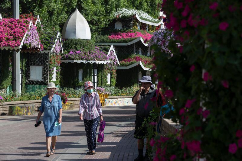 Some of the flowers in the garden are not cultivated anywhere else in the region. 